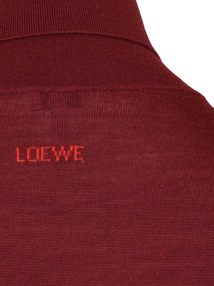 Loewe Wool Turtleneck Knitwear - Bordeaux | 98cb1cc86bcce65a36f31684cbdf5a66647414b2