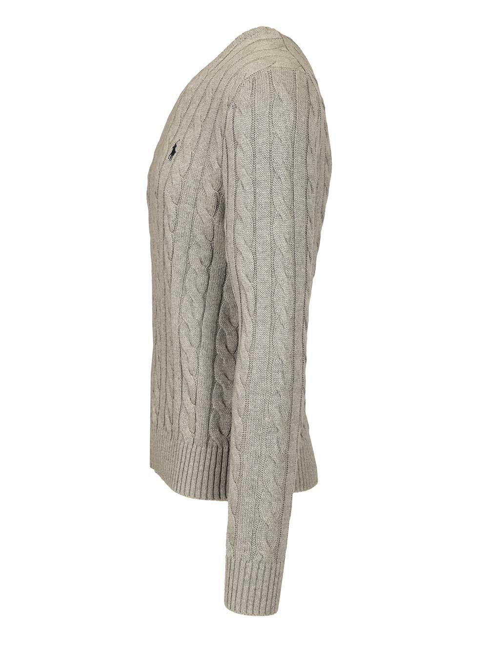 Polo Ralph Lauren Cable Knit Cotton Sweater Knitwear - Grey | bdf891a3e39954b7d04e6ff10815a617cdc602a2