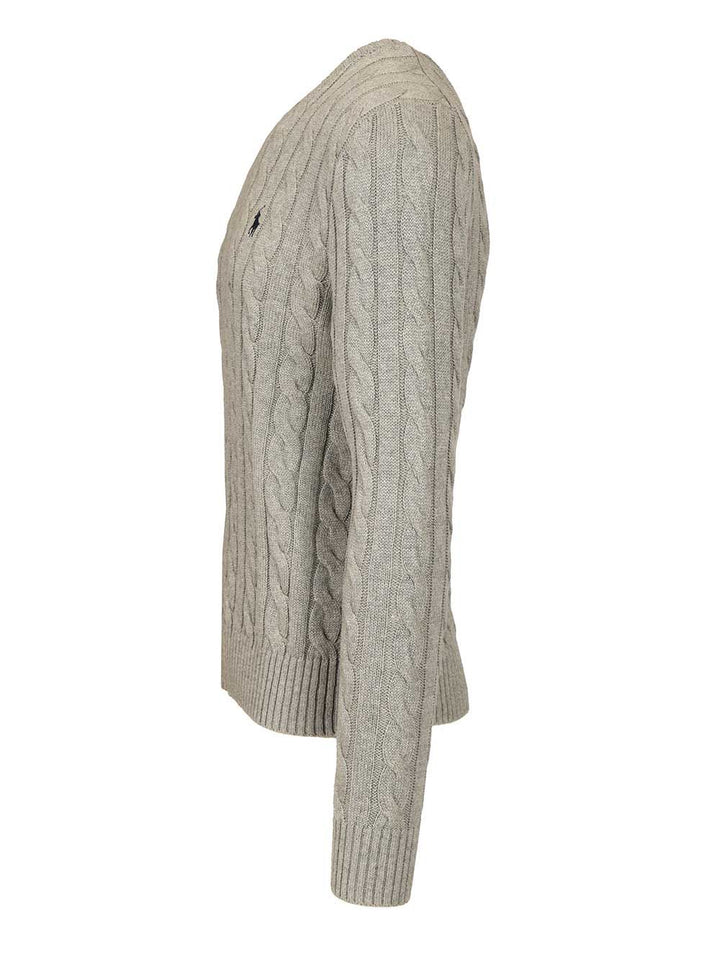 Polo Ralph Lauren Cable Knit Cotton Sweater Knitwear - Grey | bdf891a3e39954b7d04e6ff10815a617cdc602a2