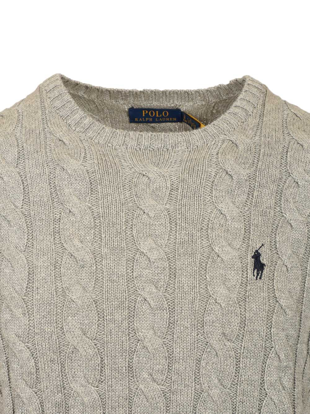 Polo Ralph Lauren Cable Knit Cotton Sweater Knitwear - Grey | 0e6927588cfeb7041fce0b48701c6a8797b8b1ec
