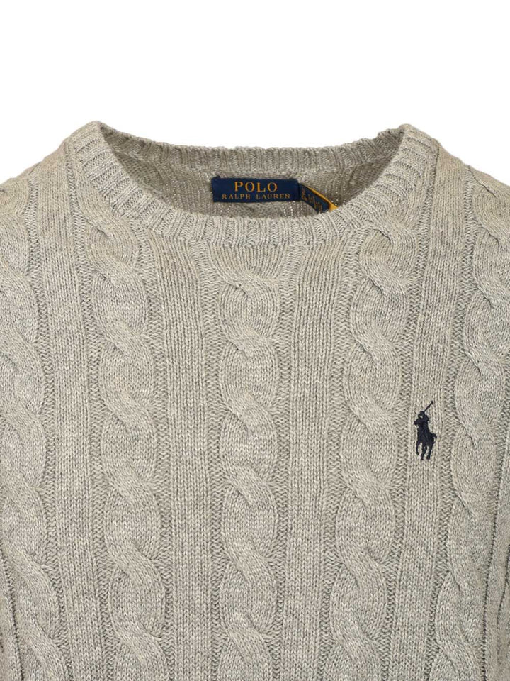 Polo Ralph Lauren Cable Knit Cotton Sweater Knitwear - Grey | 0e6927588cfeb7041fce0b48701c6a8797b8b1ec