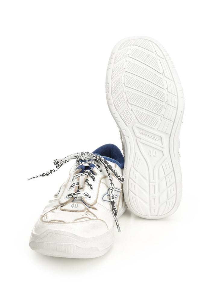 Balenciaga Hamptons Worn Out Sneakers - White | 9b5620307651f0e5e10e404be5b84733785a4335