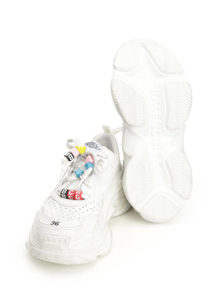 Balenciaga Triple S Sporty Sneakers - White | bdba66ef0c491ca27579b91e18aa956efffb4ba5