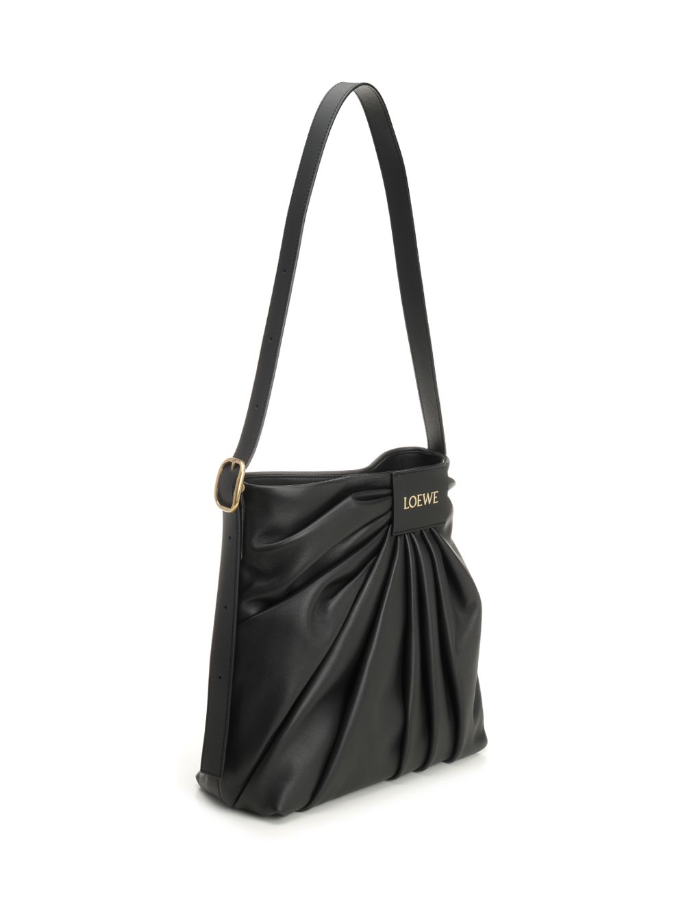 Loewe Draped Tote Shoulder Bag Crossbody Bags - Black | 04cad8d6a270de7b9631f95814c7f75840b07631