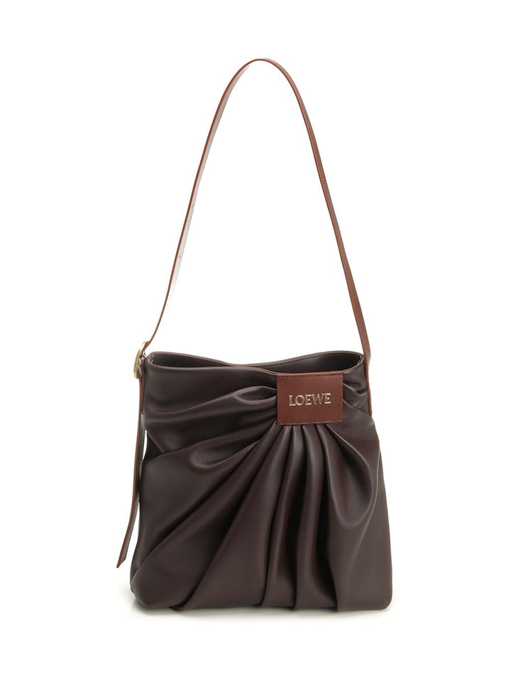 Loewe Draped Tote Shoulder Bag Crossbody Bags - Brown | 37f9b4079fe60e100486abd4d58694e26eed893c