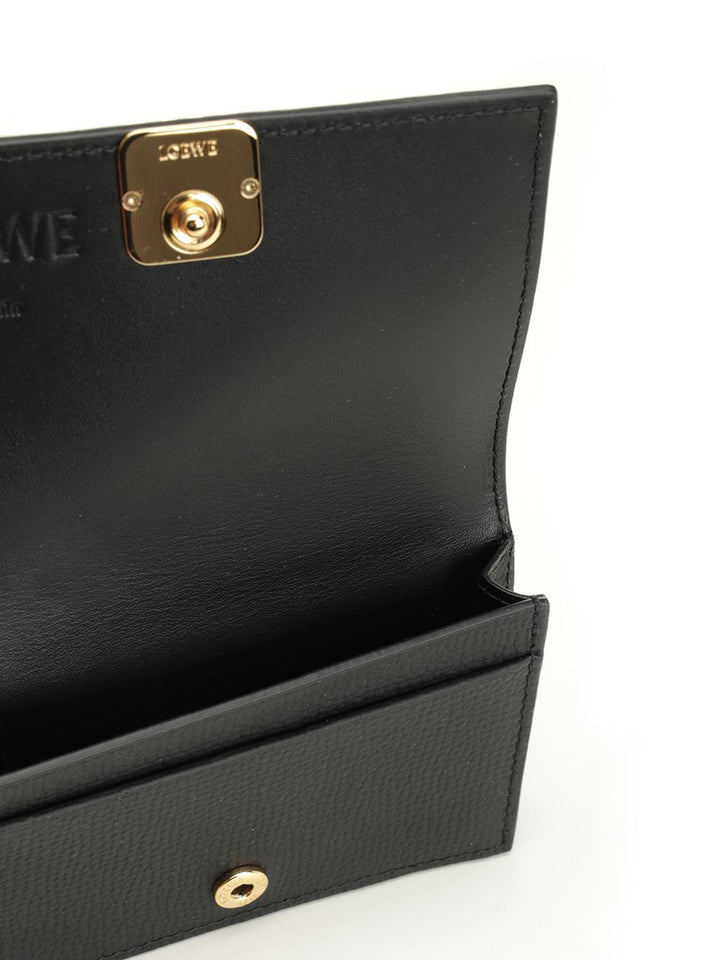Loewe Anagram Business Card Holder Wallets - Black | b477792a8b439181dba231340fc0f9afc65e42ae