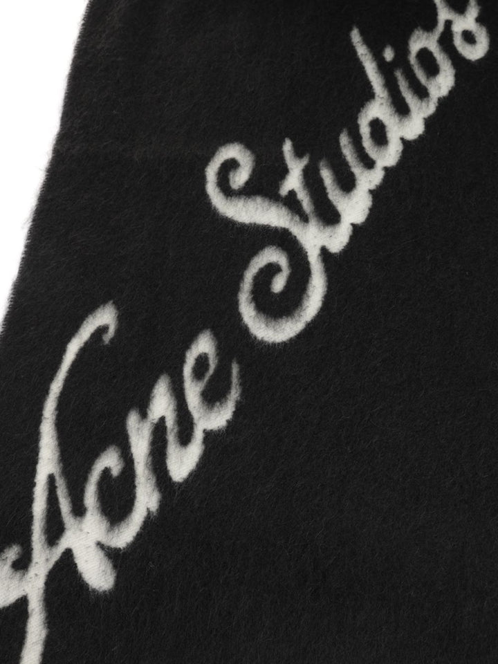 Acne Studios Acne Scarf Logo Scarves And Foulards - Black | 117447e00bbc99b5fa7a23b134ae0eda05e797ce