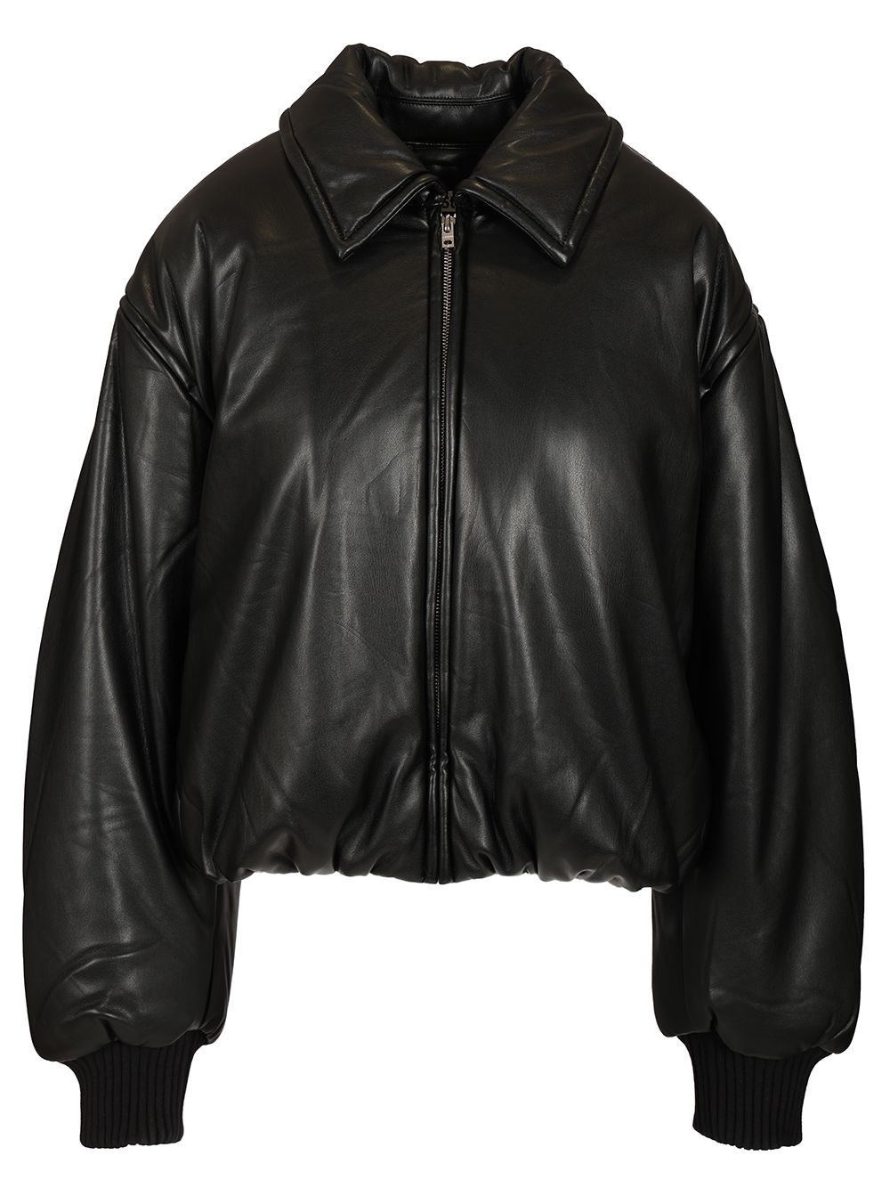 Acne Studios Bomber Jacket Crafted From Faux Leather Leather Jackets - Black | edf342075b9afef02543af10107085914da19379
