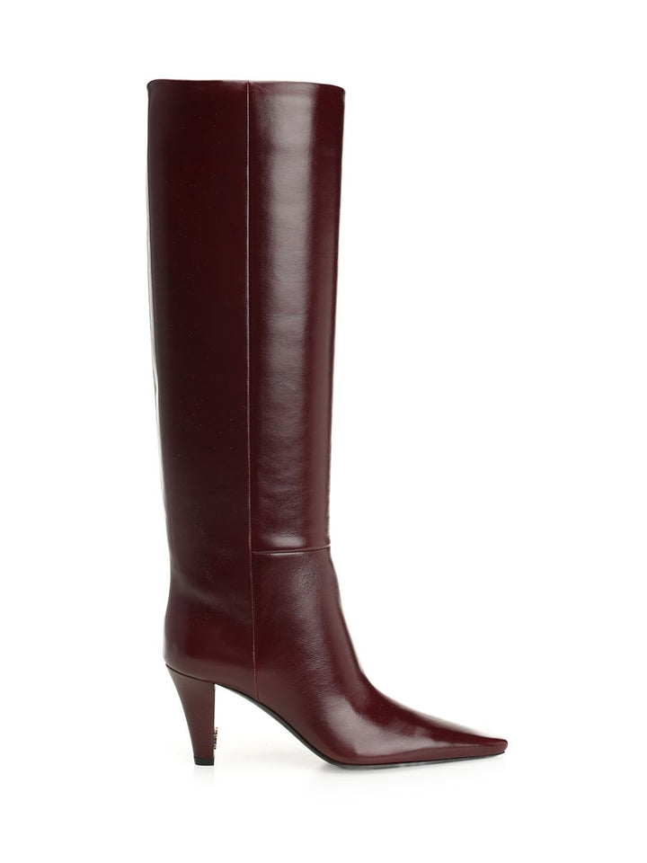 Saint Laurent Jill Boots - Bordeaux | f4ef105008179626ed303485efdadfab4942c982