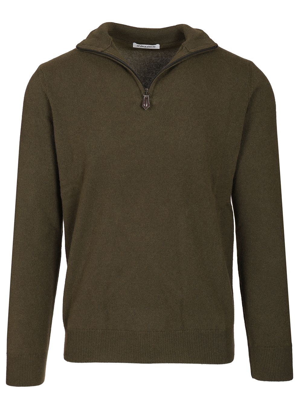 Al Duca D'Aosta Maglia Serafino In Cashmere Knitwear - Green | 74781be8bbc50473d08d9fcdc10329bbedb03930