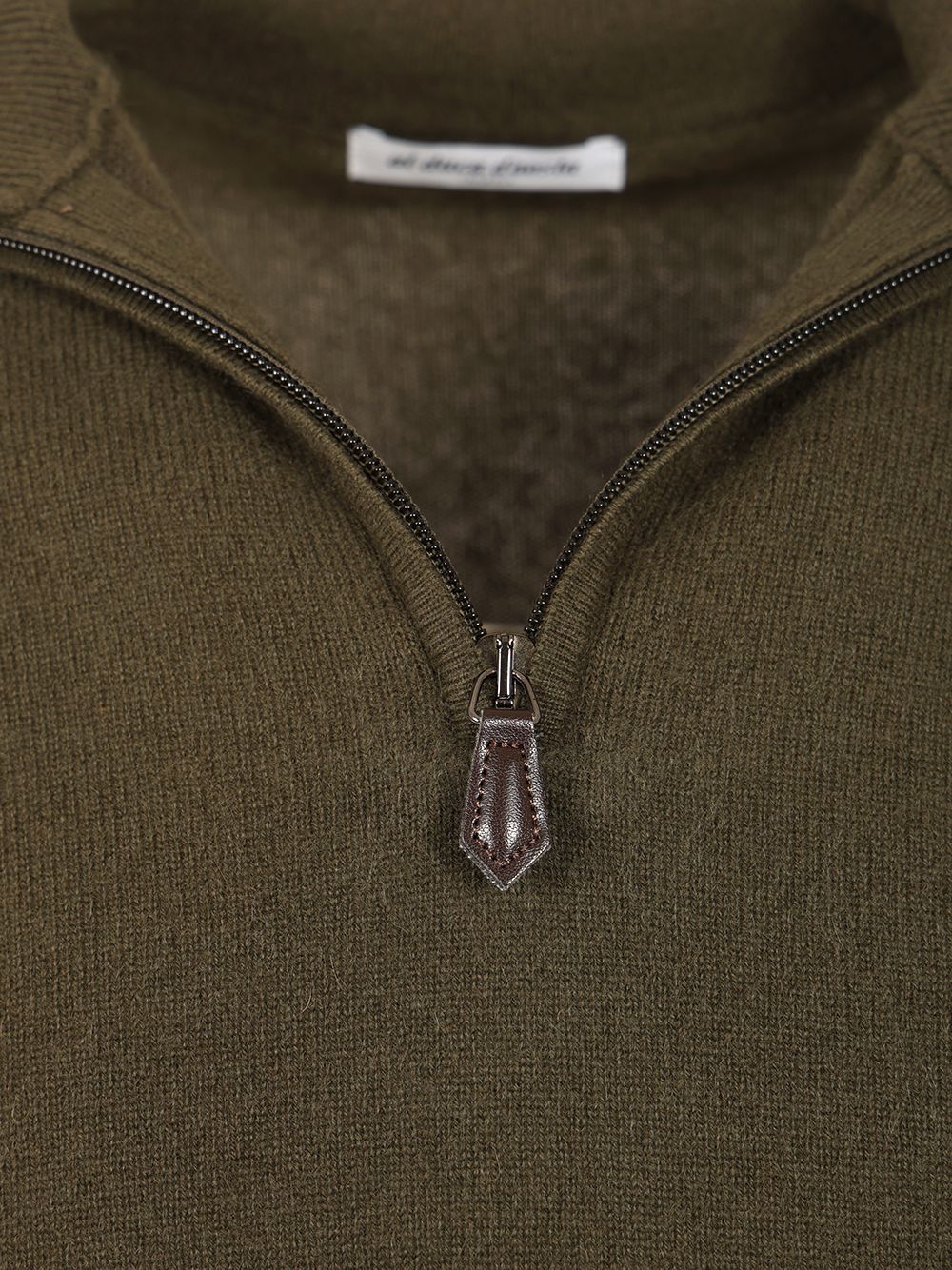 Al Duca D'Aosta Maglia Serafino In Cashmere Knitwear - Green | df09ae4473d274e7cb15288cf6528371fe754ed7