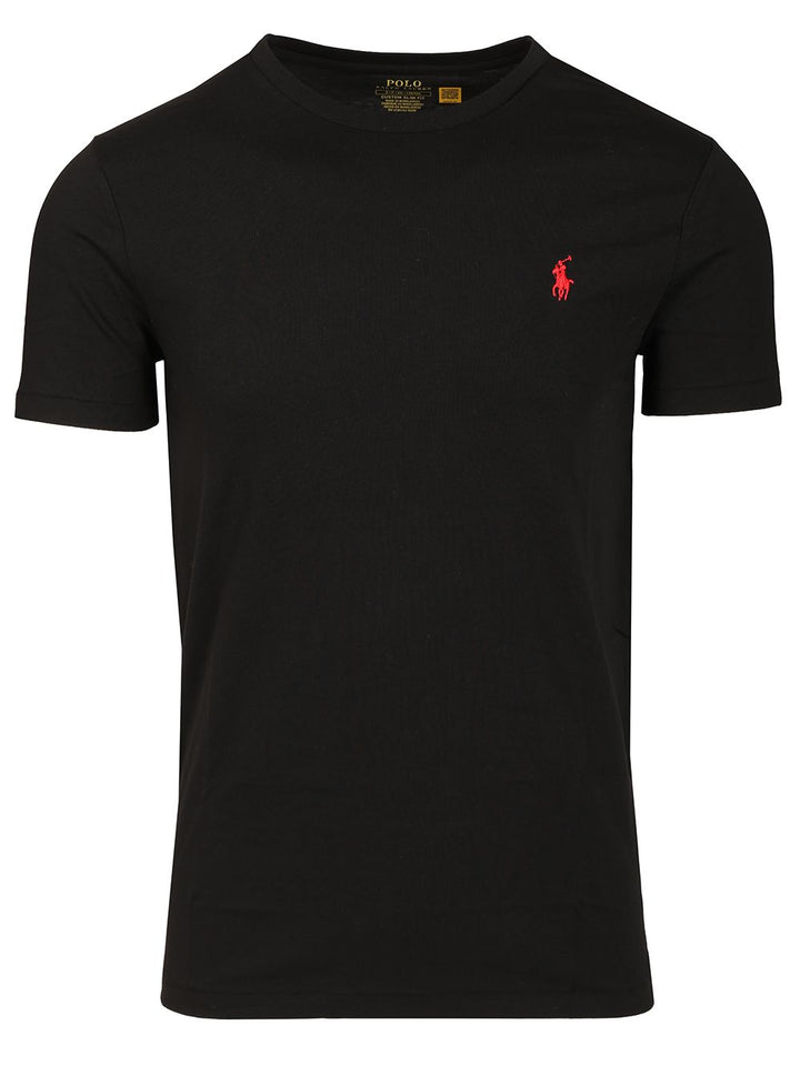 Polo Ralph Lauren Crew Neck Cotton T-Shirt - Black | 91489e1678a0e89e6067fdbb3e2fdf50a888e65f