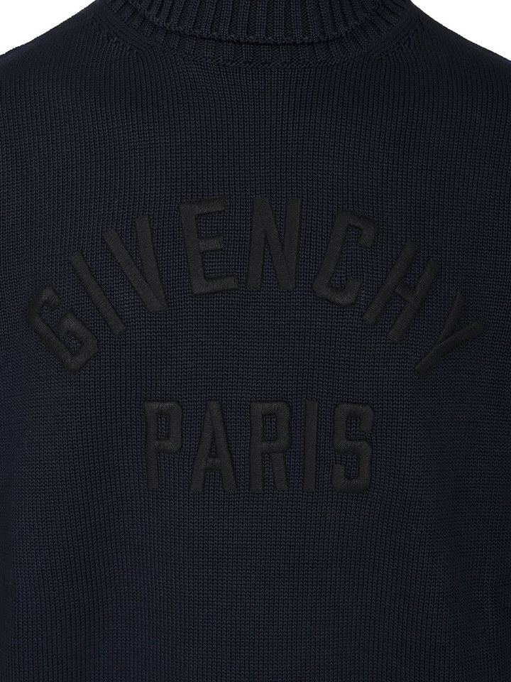 Givenchy Cotton Turtleneck Sweater Knitwear - Blue | 63058bda36e651c419bd369a398fdbd7199bee81