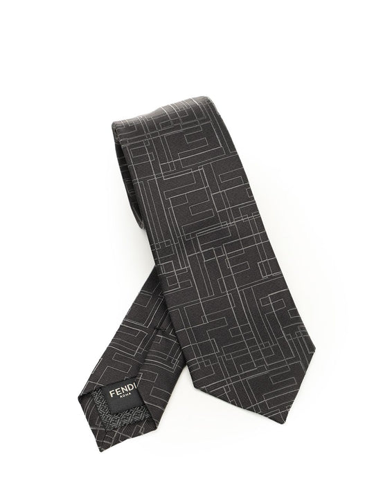 Jacquard Silk Tie Ties And Bow Ties Black