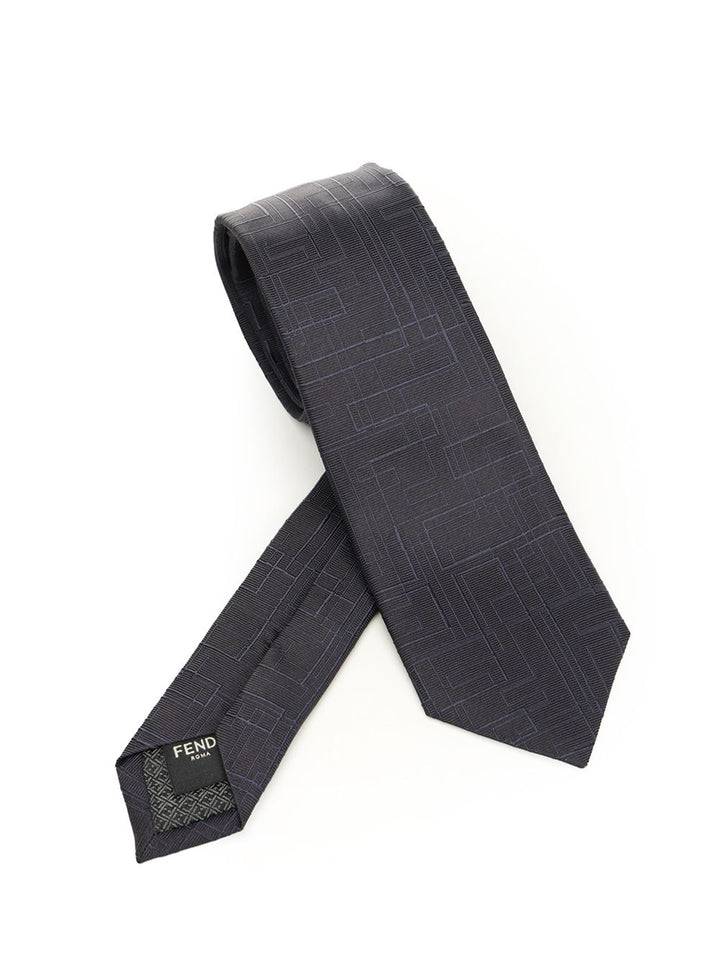 Fendi Jacquard Silk Tie Ties And Bow Ties - Blue | 858036603a9597c0c45e371cd5b1d3fd4a323c4f