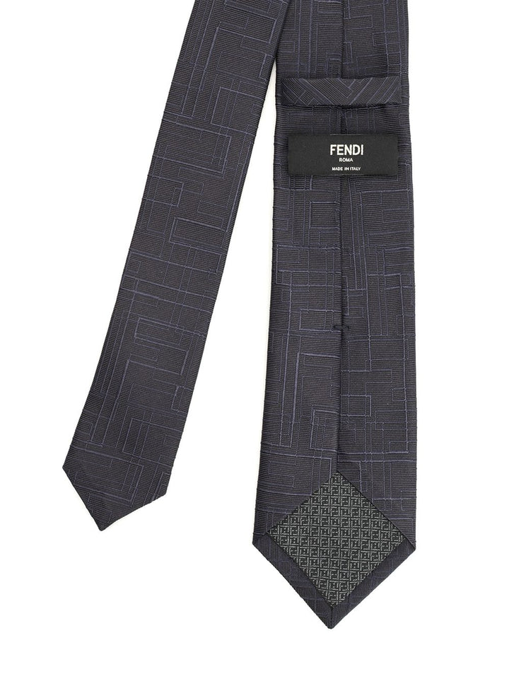 Fendi Jacquard Silk Tie Ties And Bow Ties - Blue | 58297a56f8d3bd9bcc2f228a58e0b0c48e541594
