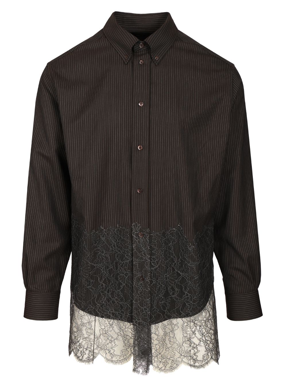 Fendi Look 58 - Shirt Wo Stripes+Lace Shirts - Brown | 6e798d04dde0034cbd33fe0b03e604db2ad52b07