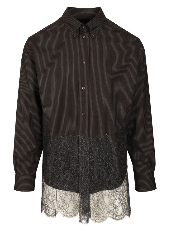 Fendi Look 58 - Shirt Wo Stripes+Lace Shirts - Brown | 6e798d04dde0034cbd33fe0b03e604db2ad52b07