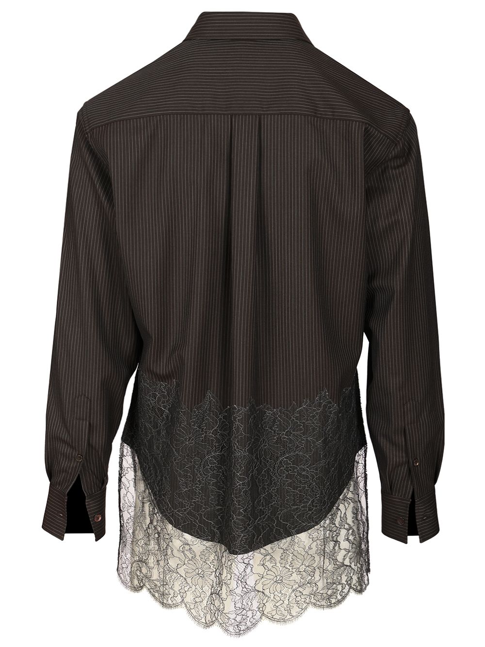 Fendi Look 58 - Shirt Wo Stripes+Lace Shirts - Brown | 4cb19311f97f91ee9aa266d6af23a28055762bfe