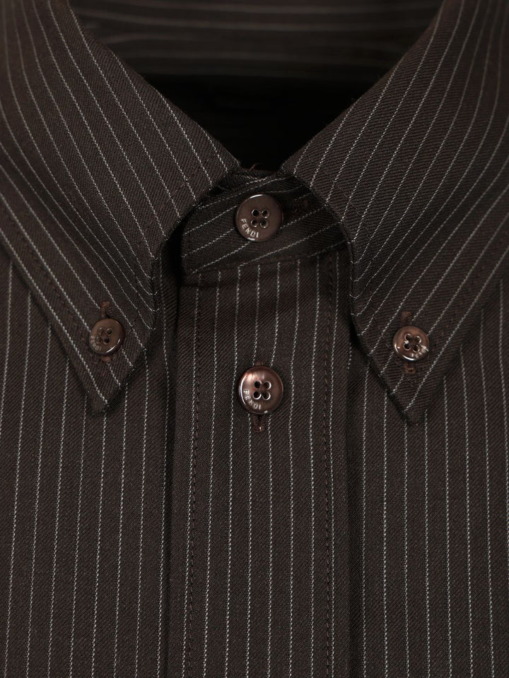 Fendi Look 58 - Shirt Wo Stripes+Lace Shirts - Brown | ea53ce21365fcffb4c4614165d049065a40a315a