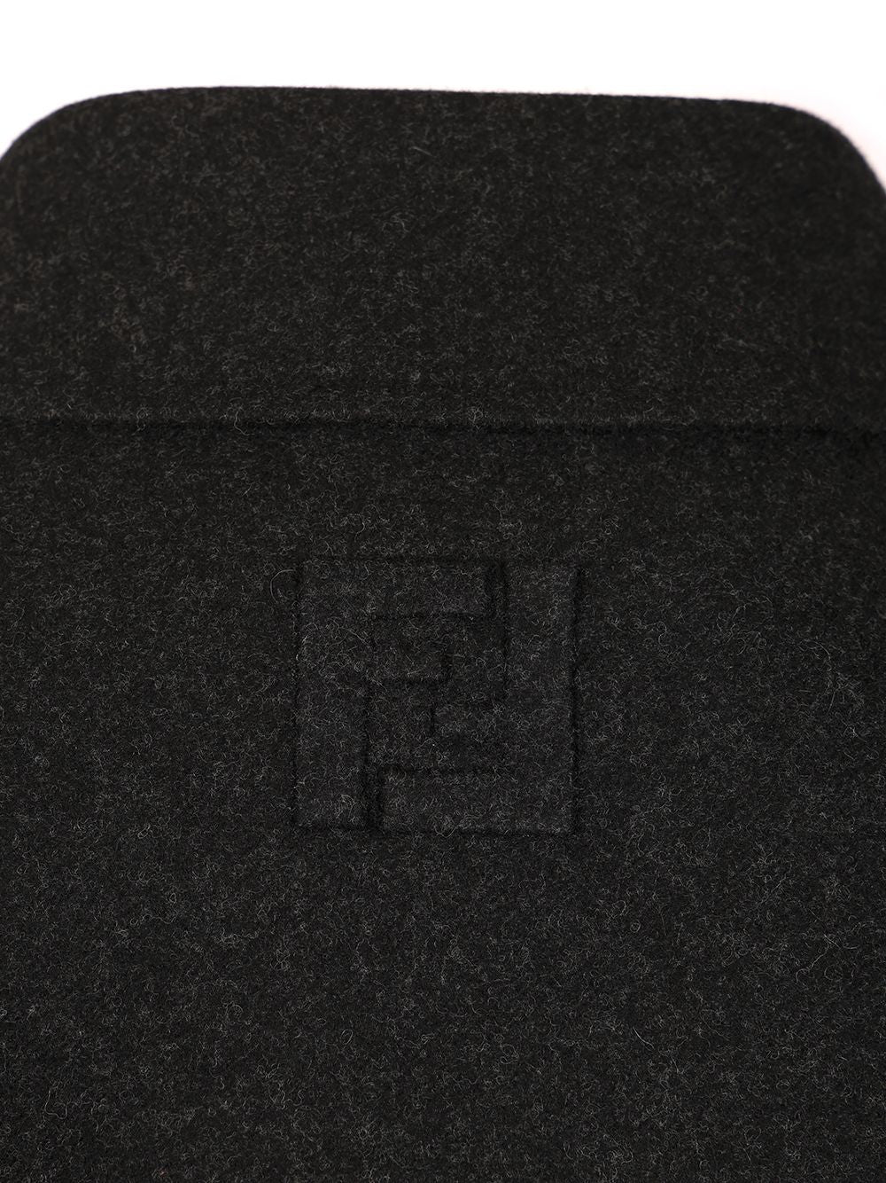 Fendi Wool Pea Coat Coats - Grey | cd89f921ba8377077d521f9af77488e6af33f7e2