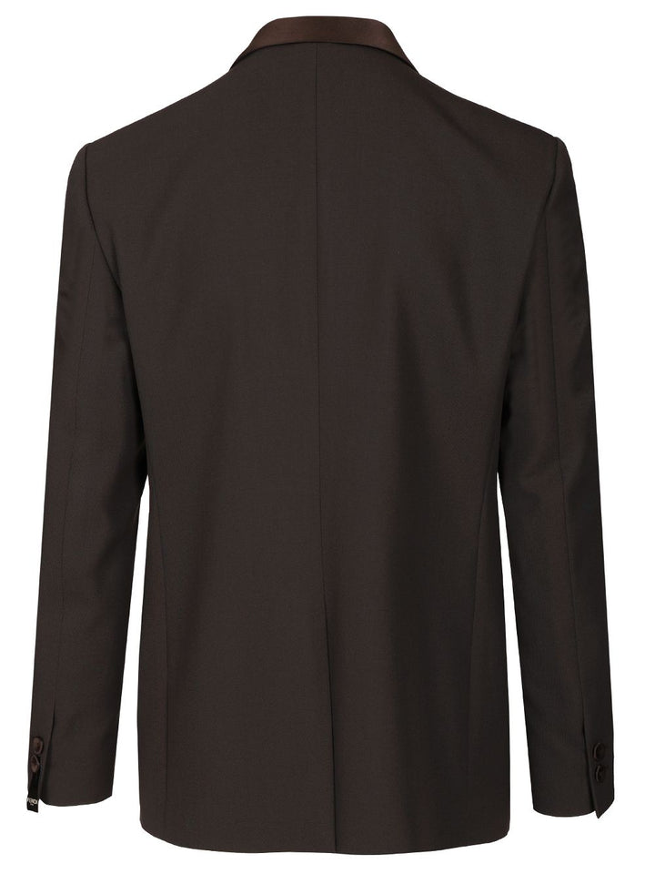 Fendi Brown Wool Crepe Blazer Jackets - Brown | fca2fe98a91de1c31d984aa6508662138b7ad163