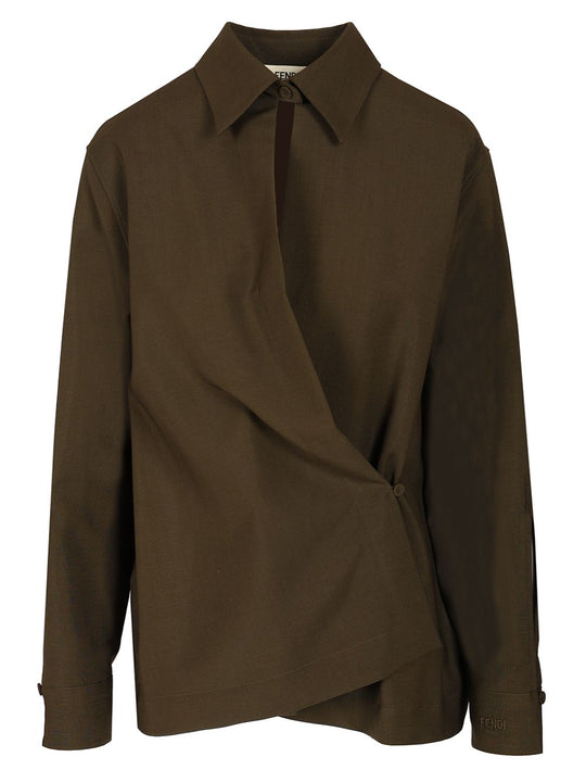 Wool And Mohair Shirt Tops Green