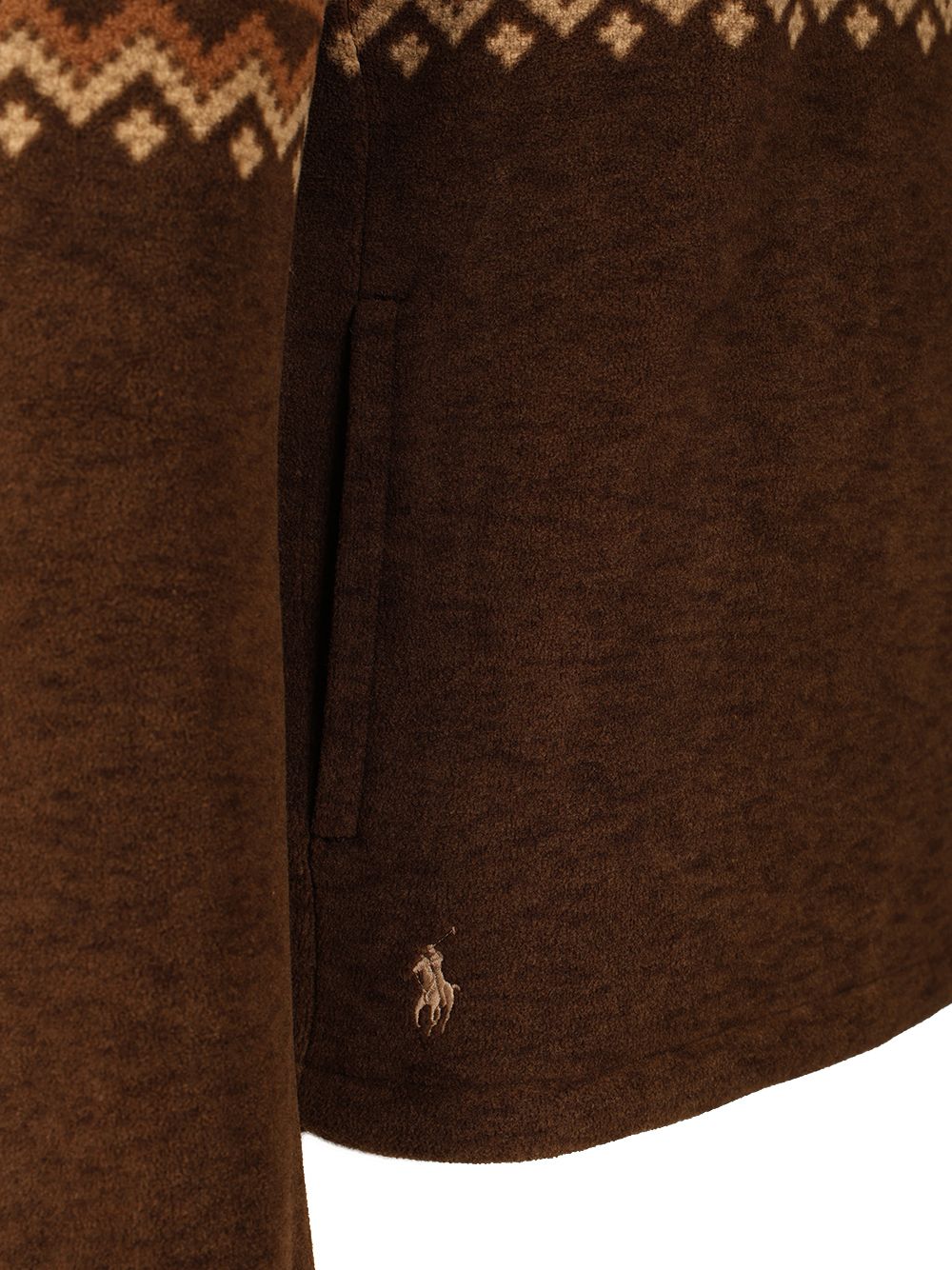 Polo Ralph Lauren Brushed Fleece Quarter-Zip Pullover Knitwear - Brown | 0feee4c2c98d4b75cbedd39673118ea5c05a9305