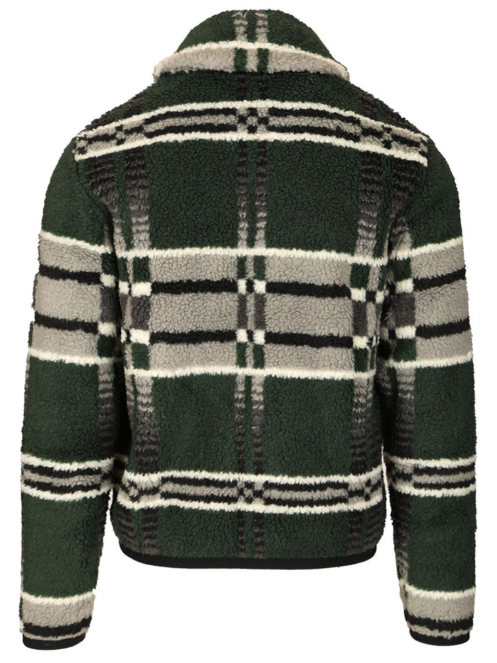 Polo Ralph Lauren Geometric Print Fleece Jacket - Canadian Blanket Jackets - Green | 476c0f738795f14c917ff8f689f672f7e9a99f80