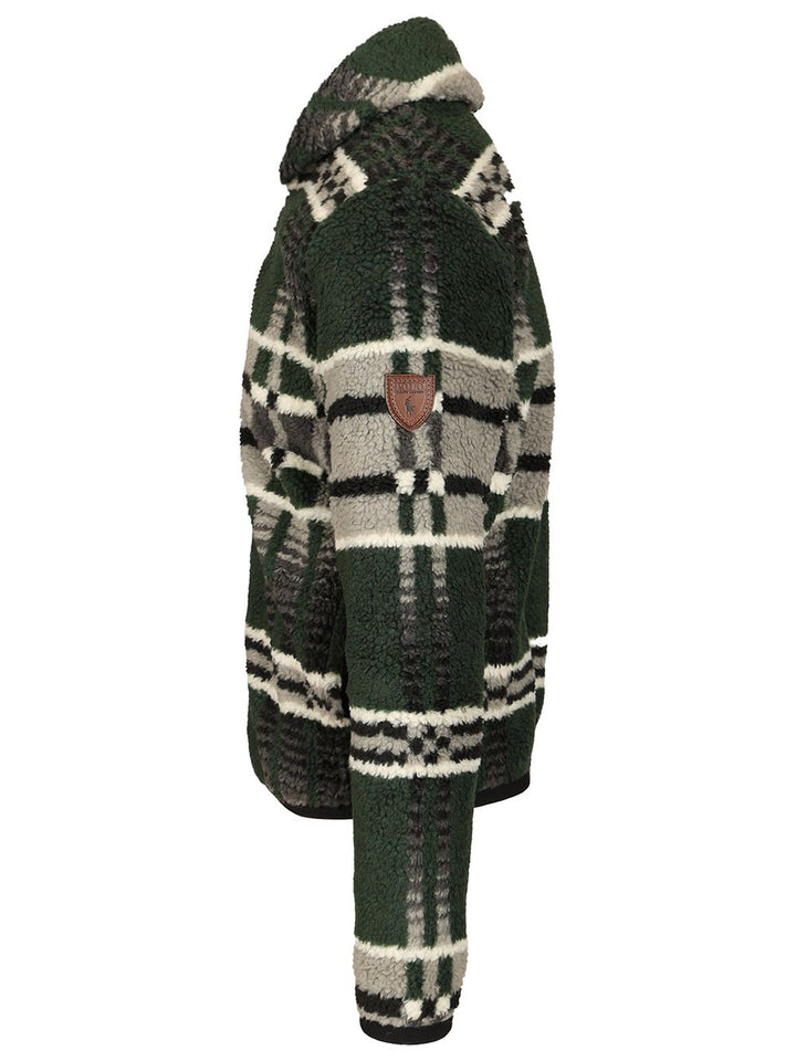 Polo Ralph Lauren Geometric Print Fleece Jacket - Canadian Blanket Jackets - Green | be7bdd3c258cef68bc6f516e8cf1a54d5a24b1cf