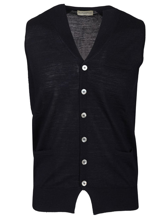 V-Neck Vest Jackets Blue