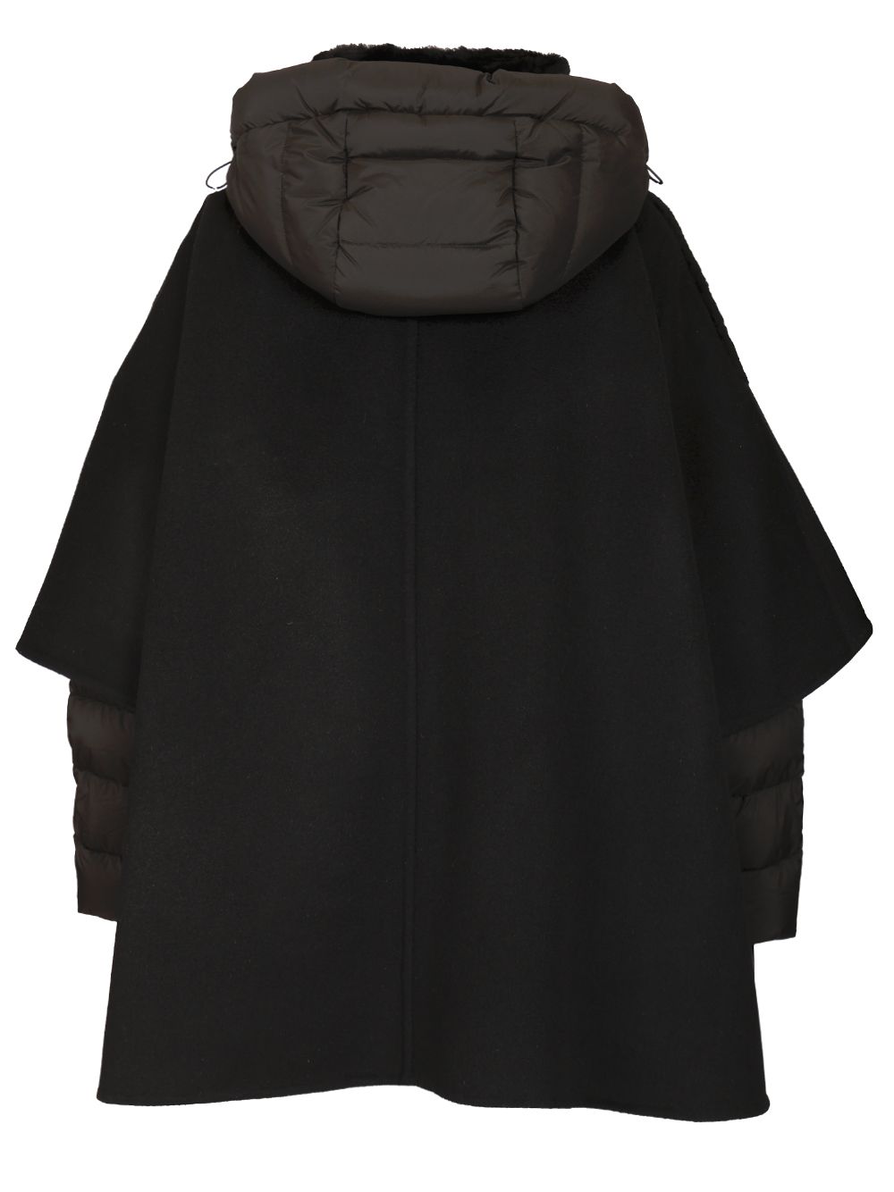 Moorer Raja Shearling Cape Coats - Black | a3b74d983e0fd70d6e39162dff76e2a90aacde3d