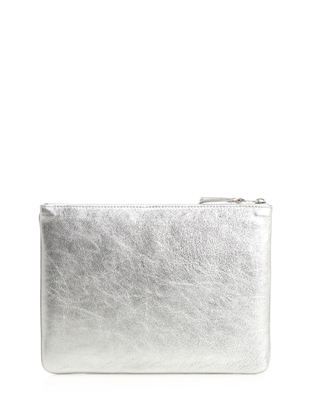Comme Des Garcons Wallet Leather Pouch Small leather goods - Silver | d75d8931cdbf823921269e6d2d7d2a17929ecda0