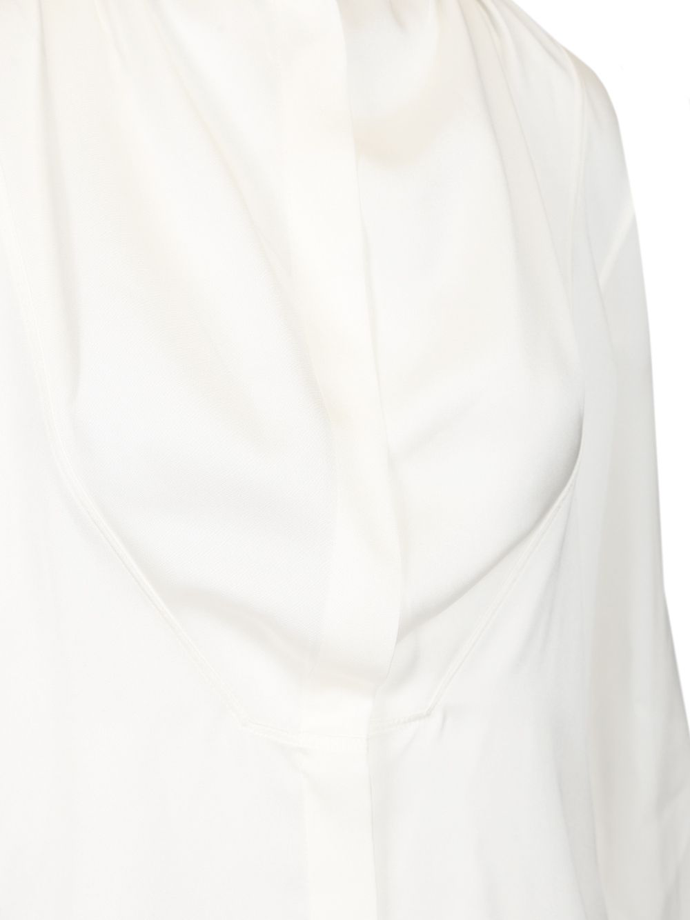 Loewe Silk Satin Blouse Shirts - White | 85b474621c18d17fb5bc34a9df7153dbe26cc2d7