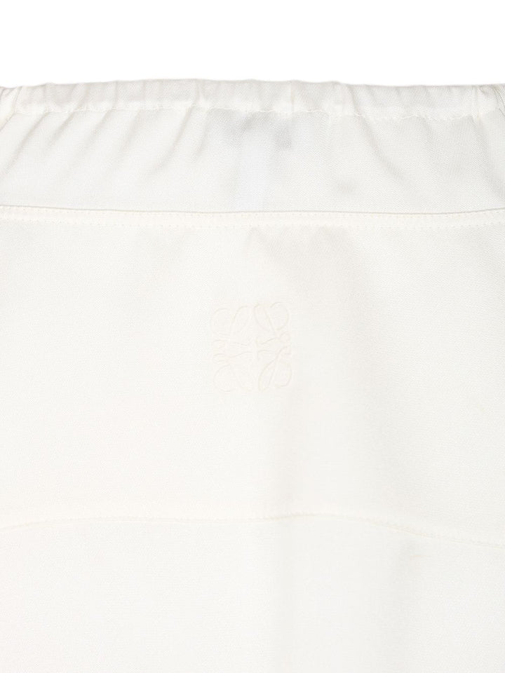 Loewe Silk Satin Blouse Shirts - White | ab950d2d162ec12334d531d455b27483a102a3be