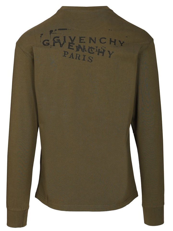 Givenchy Regular Long-Sleeved T-Shirt - Green | 5897bd84a5fa28305f1ebe115b3b311d59f53b49