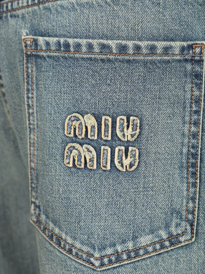 Miu Miu 5-Pocket Jeans - Blue | a129c31255f82cc7f6e63959e6dc12b1aefd376e