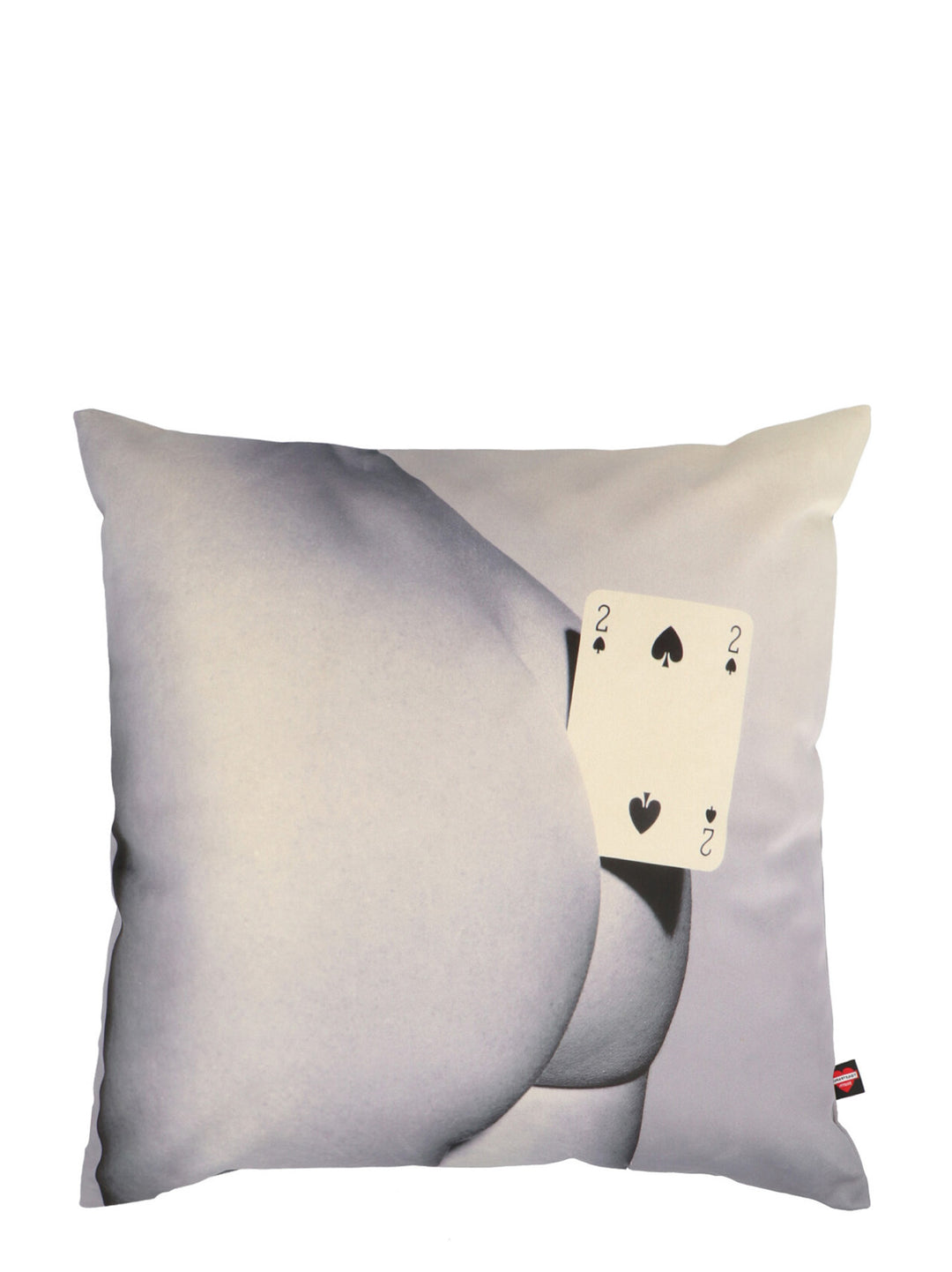 Seletti Two Of Spade Cushions - White/Black | cb470185265cf6af8229fad3828264080d1ed9c5