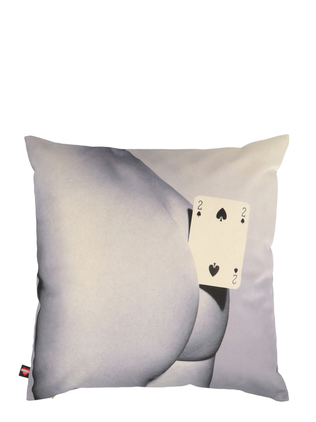 Seletti Two Of Spade Cushions - White/Black | 92c4ea92167495cf11627bd93cd7705b52627aeb