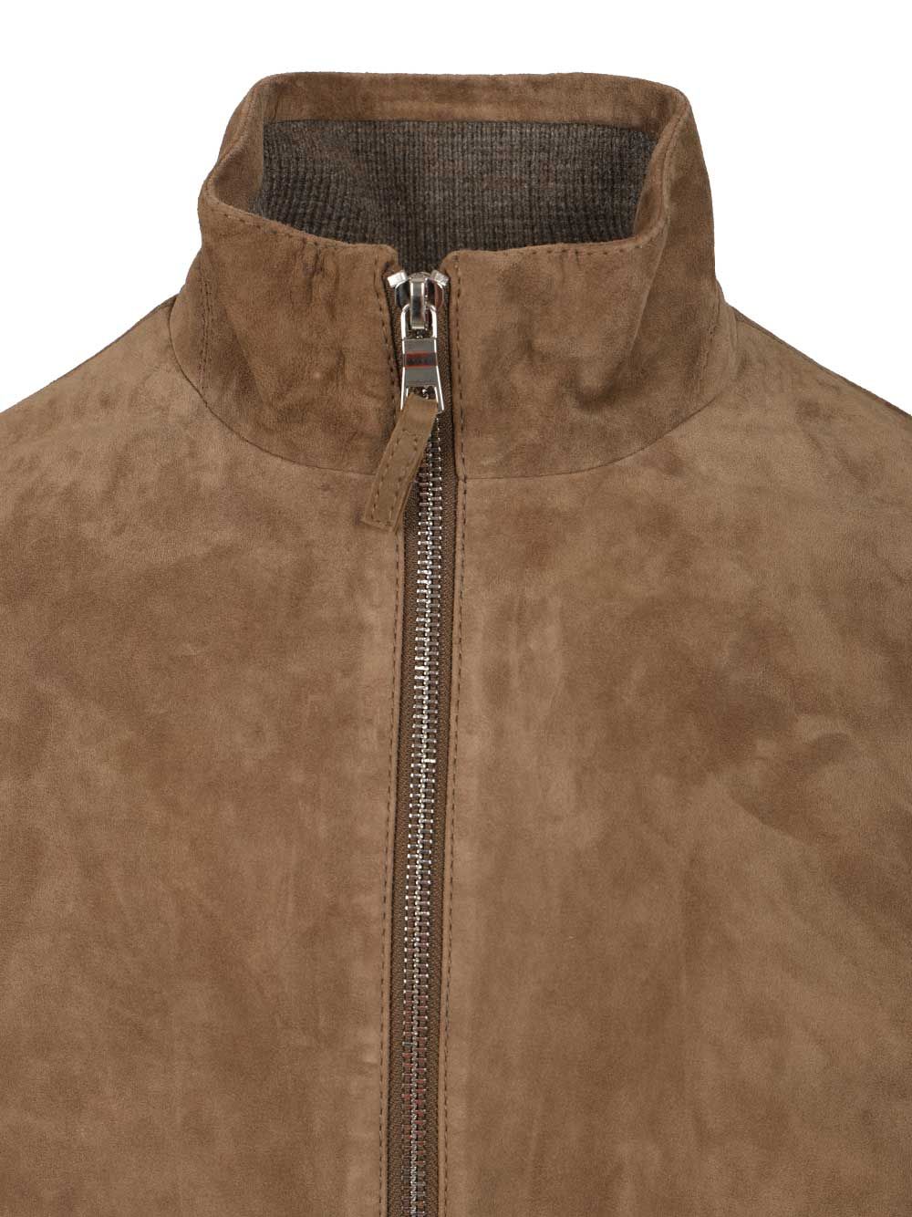 Al Duca D'Aosta Suede Bomber Jacket Jackets - Beige | 68d6cc512f6dcf8a5351bdd48f72bd51e3f48875