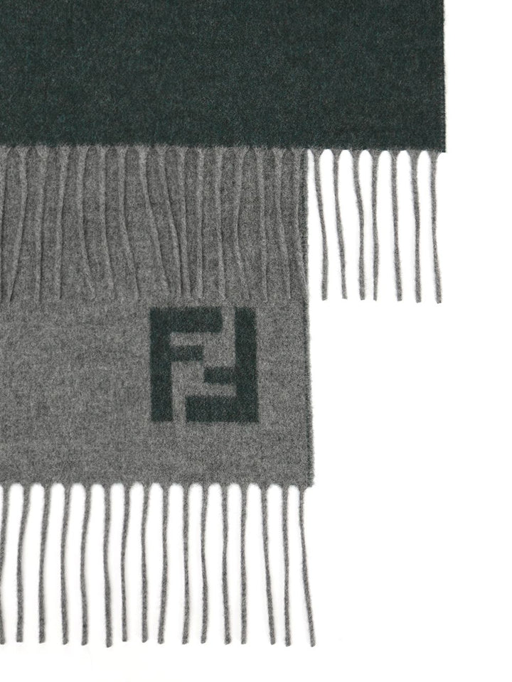 Fendi Ff Scarf Scarves And Foulards - Grey | 2ba354fadb62385a11d8a80aa68d0e47af391dda