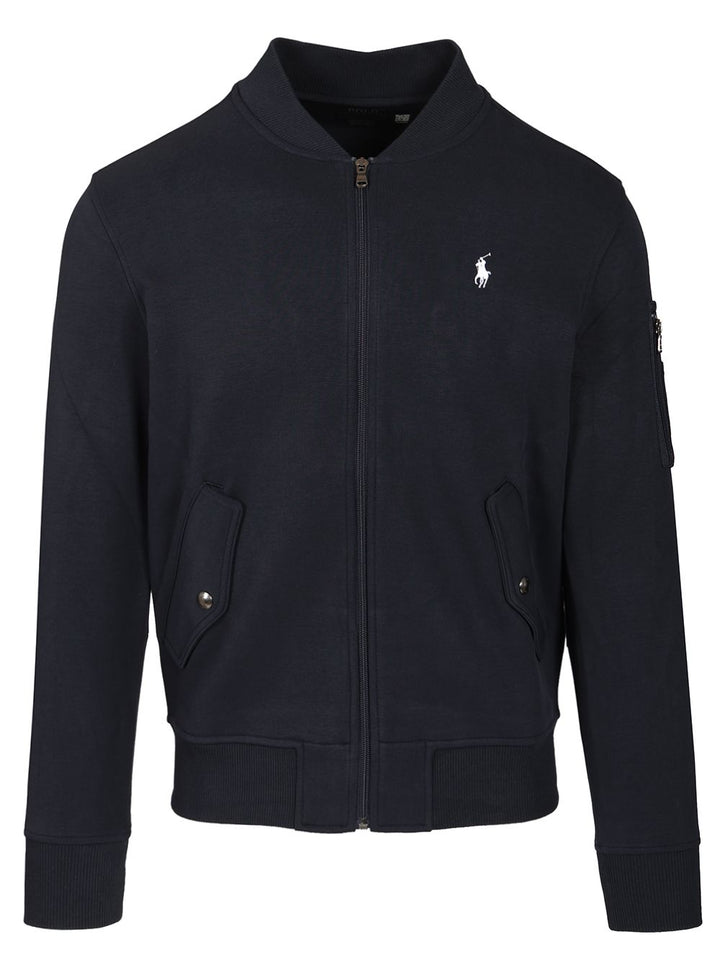 Polo Ralph Lauren Double-Knit Bomber Jacket Jackets - Blue | 04c861fbe205d55323f9a27c7d188e9518439e20