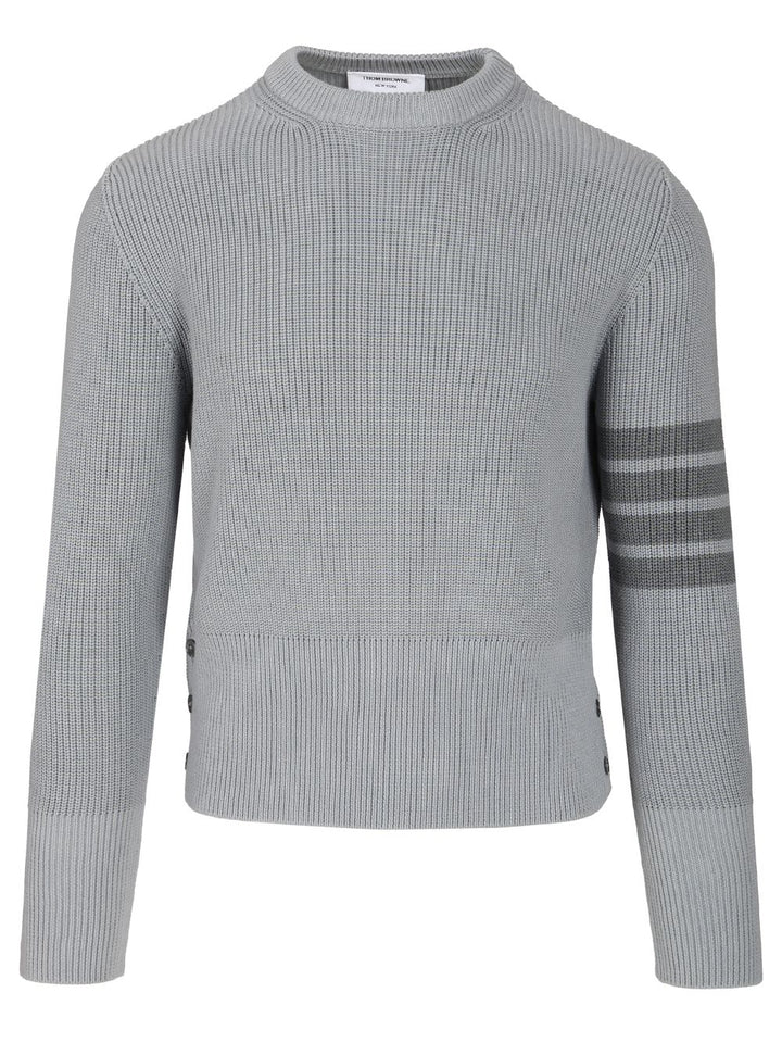 Thom Browne Cotton Sweater Knitwear - Grey | 67b03506b55132d535b1e4a383fc9ff11352bcc8