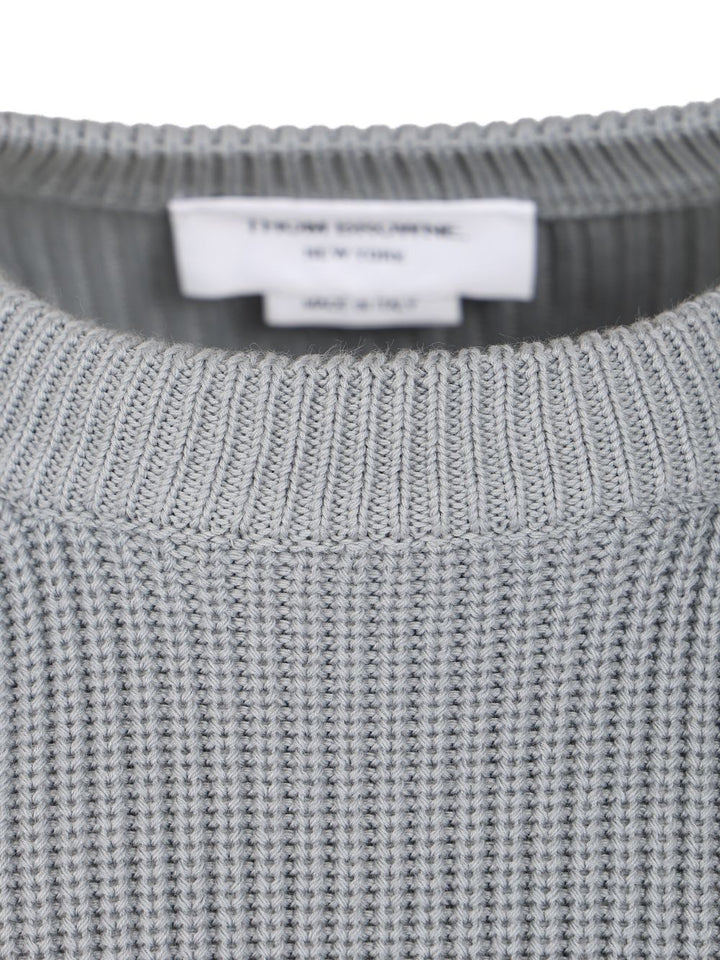 Thom Browne Cotton Sweater Knitwear - Grey | 4faf0a4103723942fbcc51e22e047bc7d2ae53c4