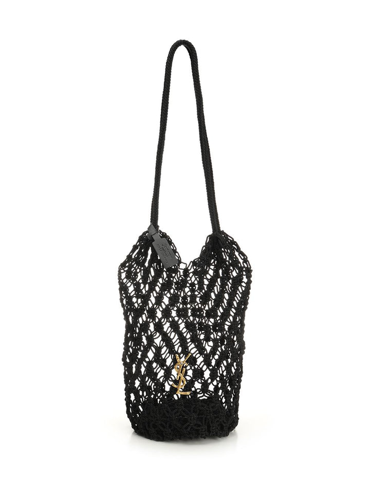 Saint Laurent Crochet Hobo Bag Shoulder Bags - Black | 0752b3b529f5bb396a963e21a52ee17f483f4abb