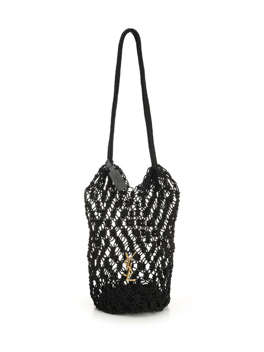 Crochet Hobo Bag Shoulder Bags Black