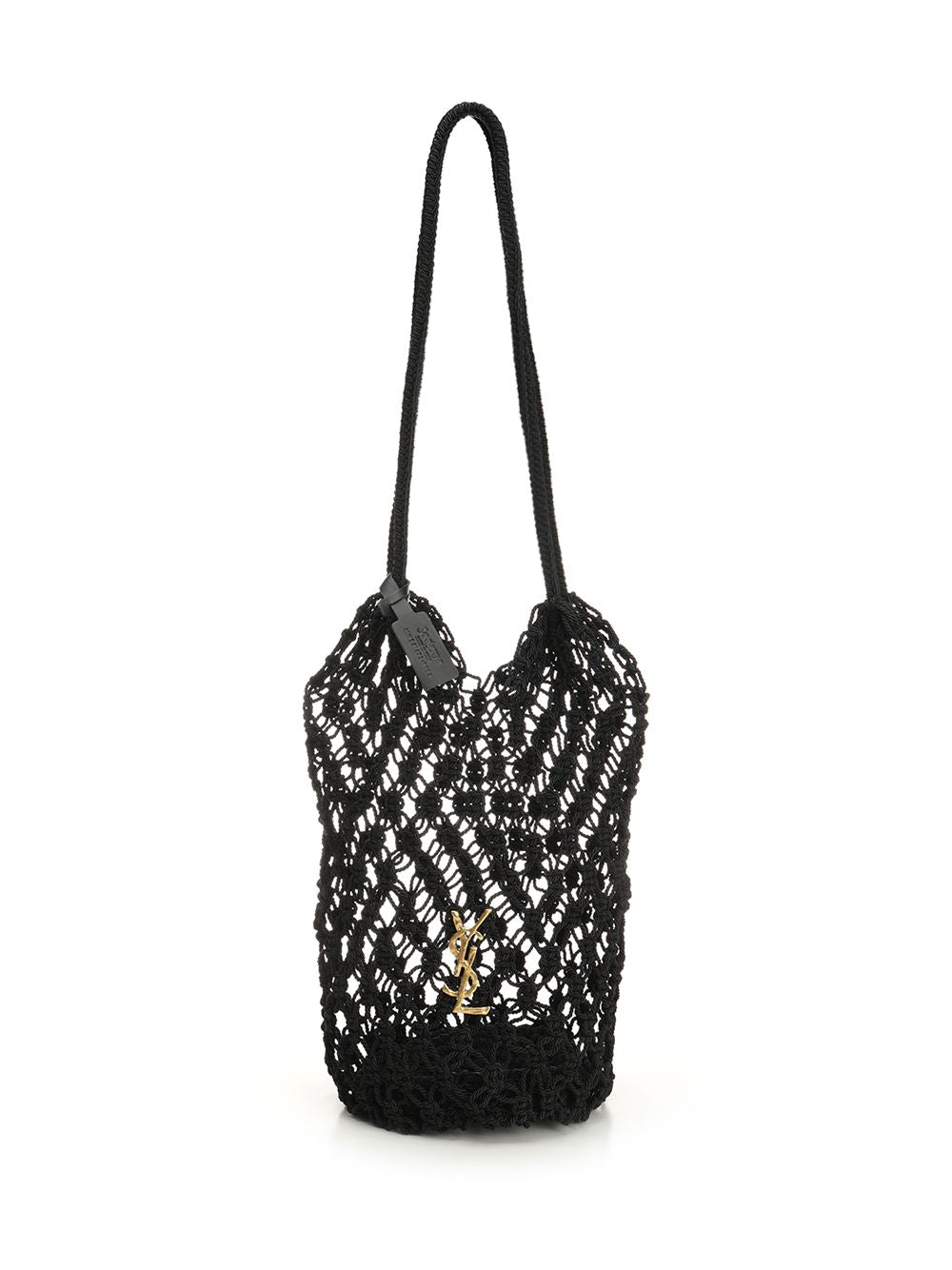 Saint Laurent Crochet Hobo Bag Shoulder Bags - Black | 0752b3b529f5bb396a963e21a52ee17f483f4abb