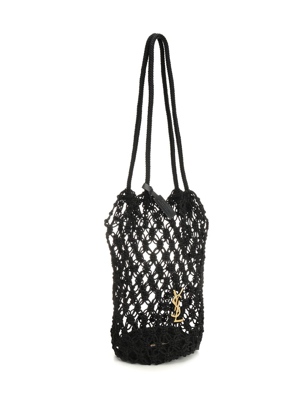 Saint Laurent Crochet Hobo Bag Shoulder Bags - Black | b2631da5de5b364654c55332215791c752badb71