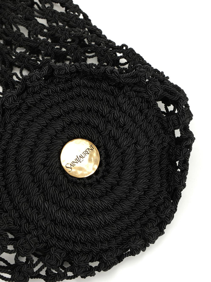 Saint Laurent Crochet Hobo Bag Shoulder Bags - Black | 868ba59bf0a6d0d9fa2722fcbdc46335525e01a5