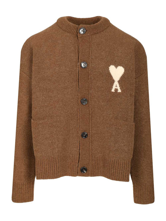 Wool Cardigan Knitwear Brown